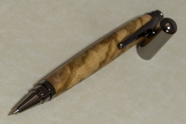 Figured Olivewood Rollerball Pen